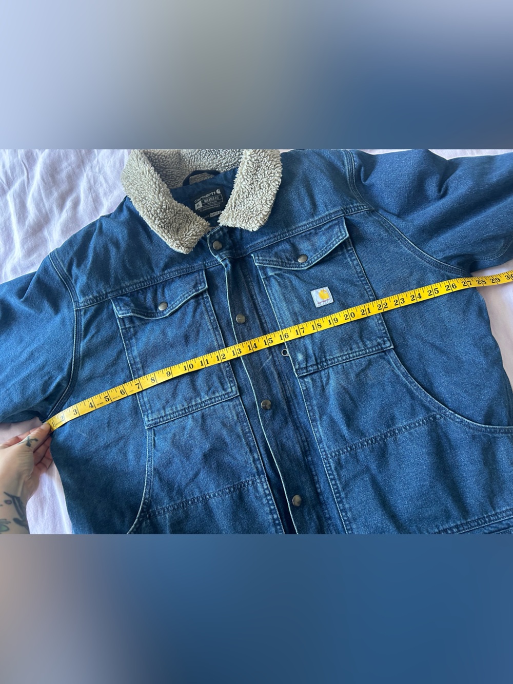 Carhartt Sherpa Lined Denim Jacket - Picture 10 of 11